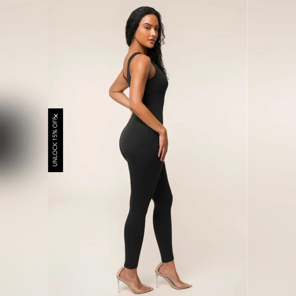 JLUXLABEL Black Alo Double Layer Jumpsuit Size Small - Picture 3 of 10